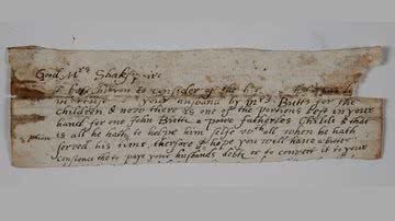 Fragmento de carta - Divulgação/Catedral de Hereford
