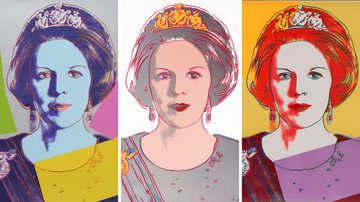 Imagens ilustrativas de serigrafias da rainha Beatrix, por Andy Warhol - Divulgação/Artsy