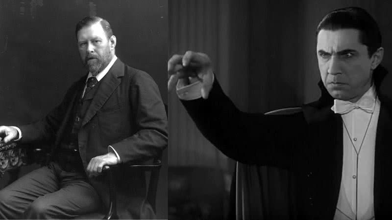 Stoker (à esq.) é o criador do icônico vampiro - Domínio público; divulgação