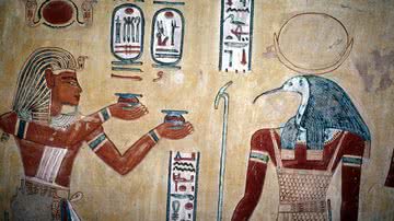 Pintura de Ramsés III diante de Thoth - Getty Images