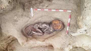 Restos mortais de uma mulher de 5.000 anos da civilização Caral - Divulgação/Ministerio de Cultura del Perú
