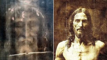 Santo Sudário e reconstrução do rosto de Jesus usando IA - Domínio Público e Divulgação