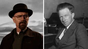 Personagem Walter White, interpretado por Bryan Cranston, e Werner Heisenberg - Divulgação; Getty Images