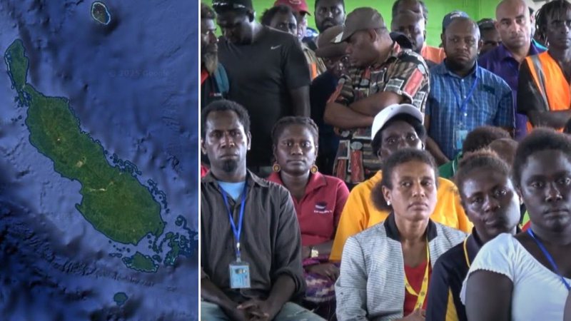 Bougainville - Google Maps; Reprodução/Youtube (@AFP)