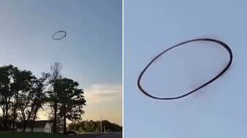 Círculo misterioso apareceu no céu nos EUA - Divulgação/X