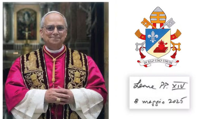 Vaticano explicou simbologia por trás do brasão do papa - Divulgação/Vatican News