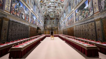 Capela Sistina após preparação para o conclave - Getty Images