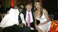 Donald e Melania Trump em evento com P. Diddy - Getty Images