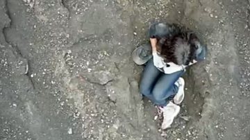 Brasileira caiu e está presa em vulcão - Reprodução/arquivo pessoal