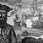 Antigas representações dos piratas Edward Teach, mais conhecido como Barba Negra, e Henry Every